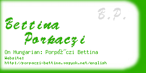 bettina porpaczi business card